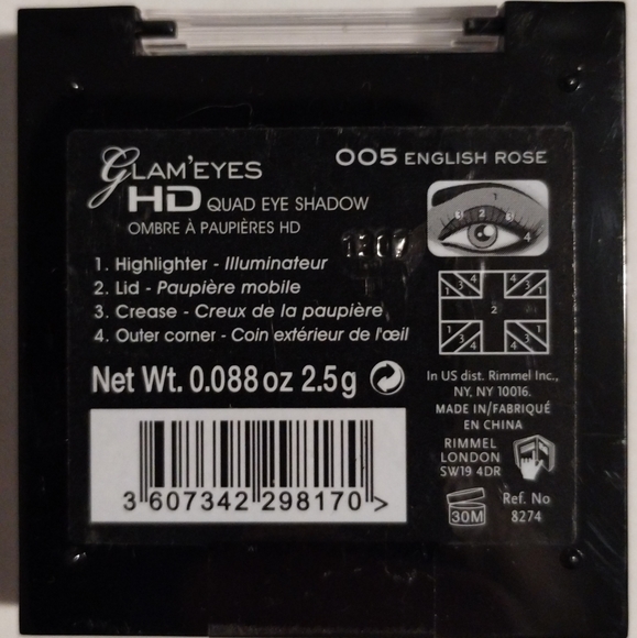 Rimmel Glam'Eyes HD Quad Eye Shadow - Picture 2 of 3